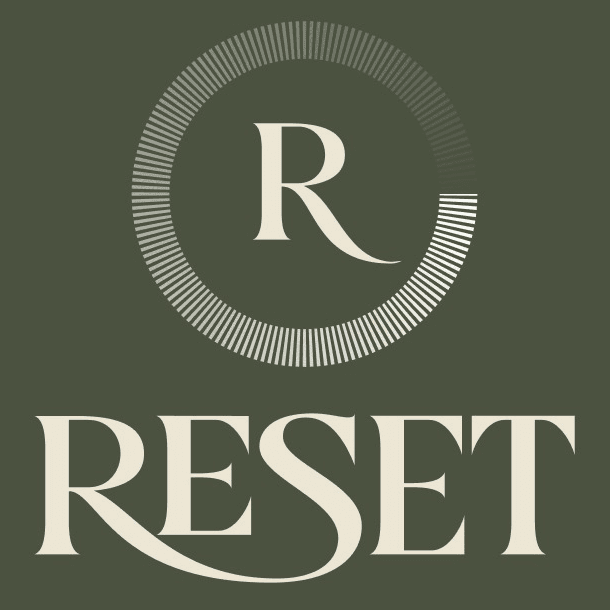 RESET logo icon and wordmark