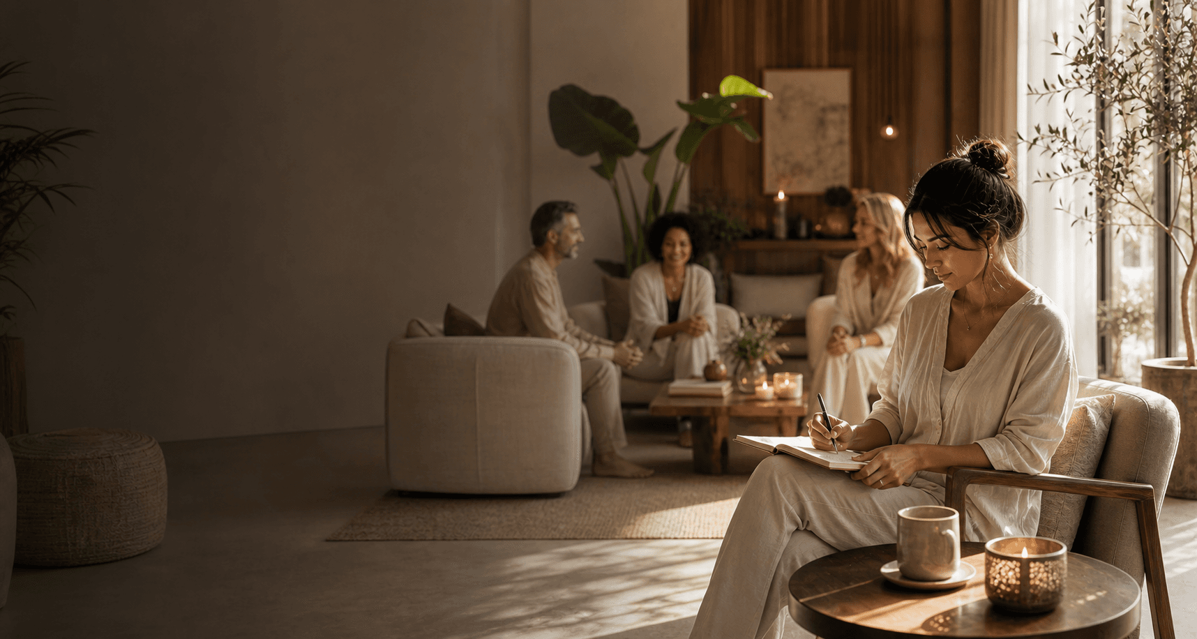 Reflective retreat journaling and conversation